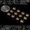 Antiqued Copper Plated Brass 8mm Floral Leafy Brass Bead Caps - Set of Twelve - C-BC12